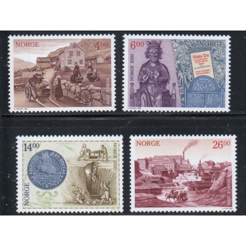 Norway Sc 1224-1227 1999 Millennium stamp set mint NH