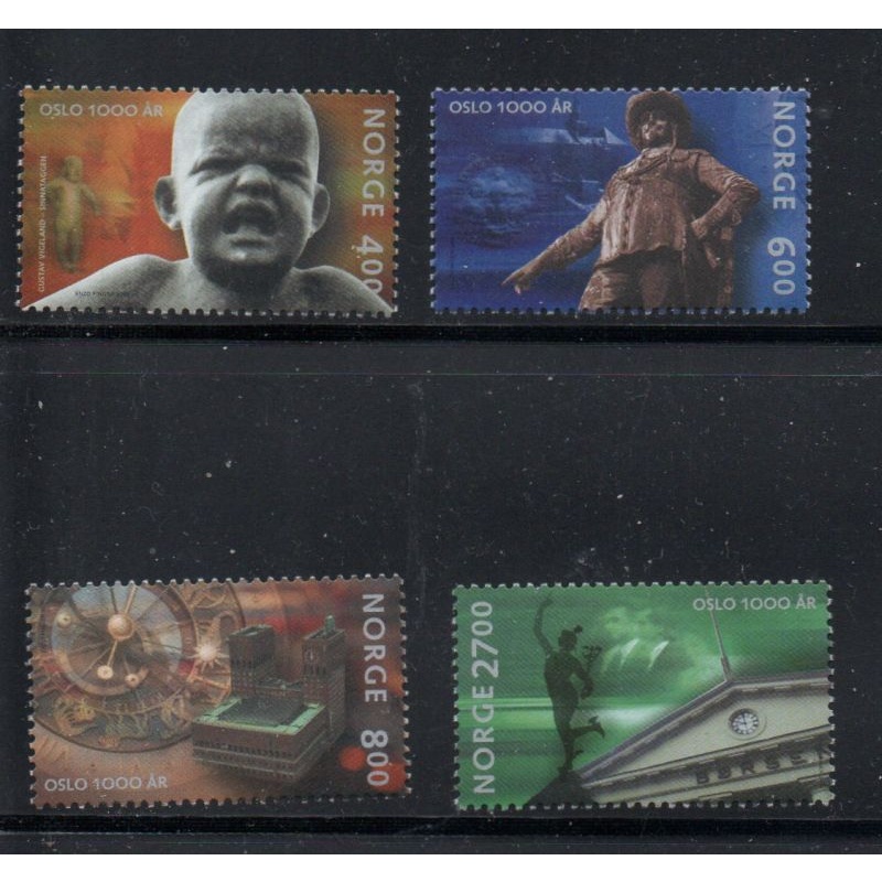 Norway Sc 1249-1252 2000 1000th Anniversary Oslo stamp set mint NH