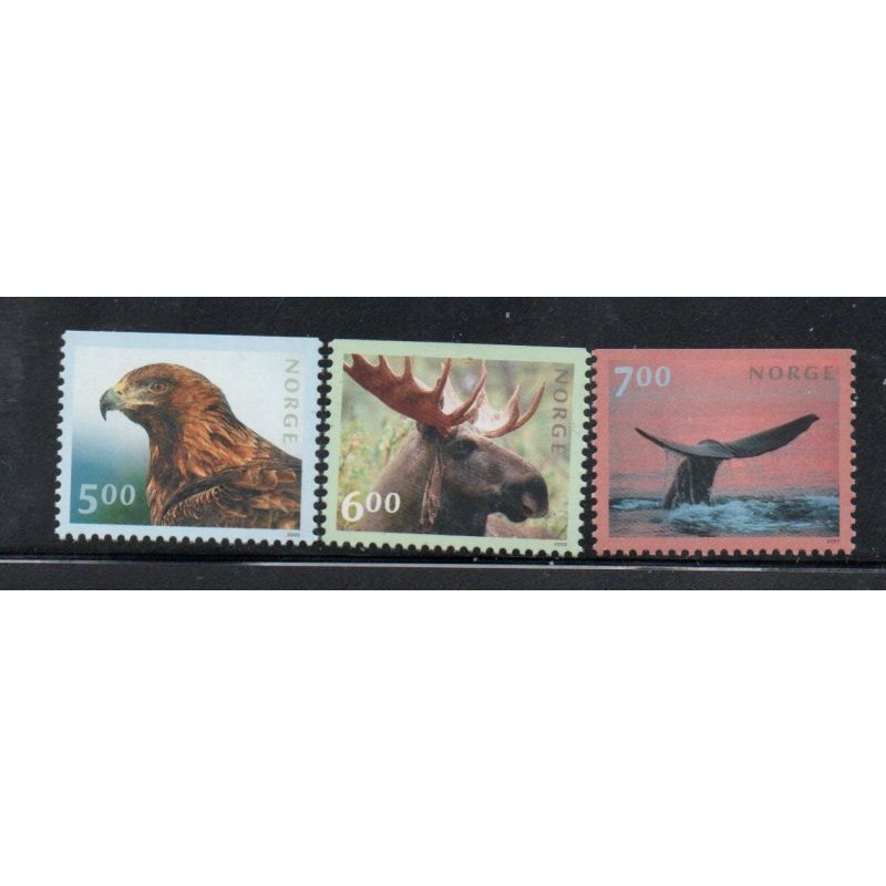 Norway Sc 1253-1255 2000 Tourism, Wildlife,  stamp set mint NH