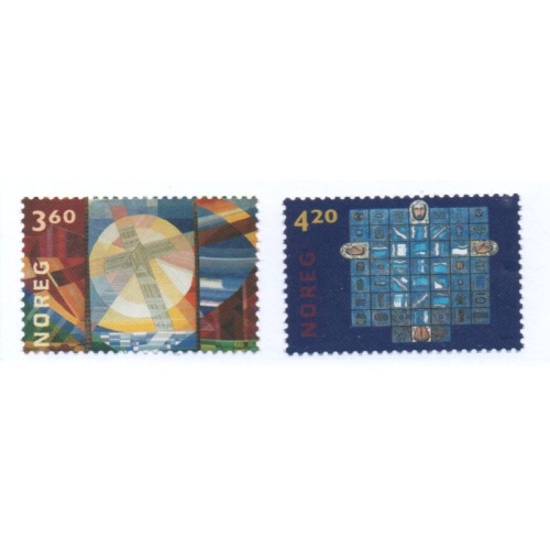 Norway Sc 1268-1269 2000 Church Altar Pieces stamp set mint NH