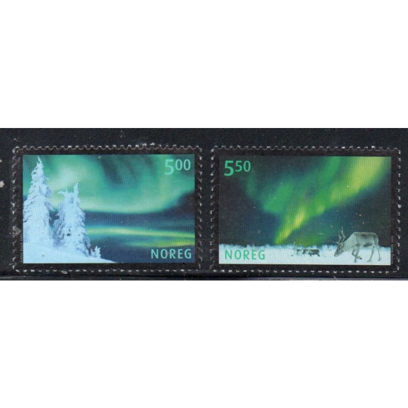 Norway Sc 1318-1319 2001 Aurora Borealis stamp set mint NH