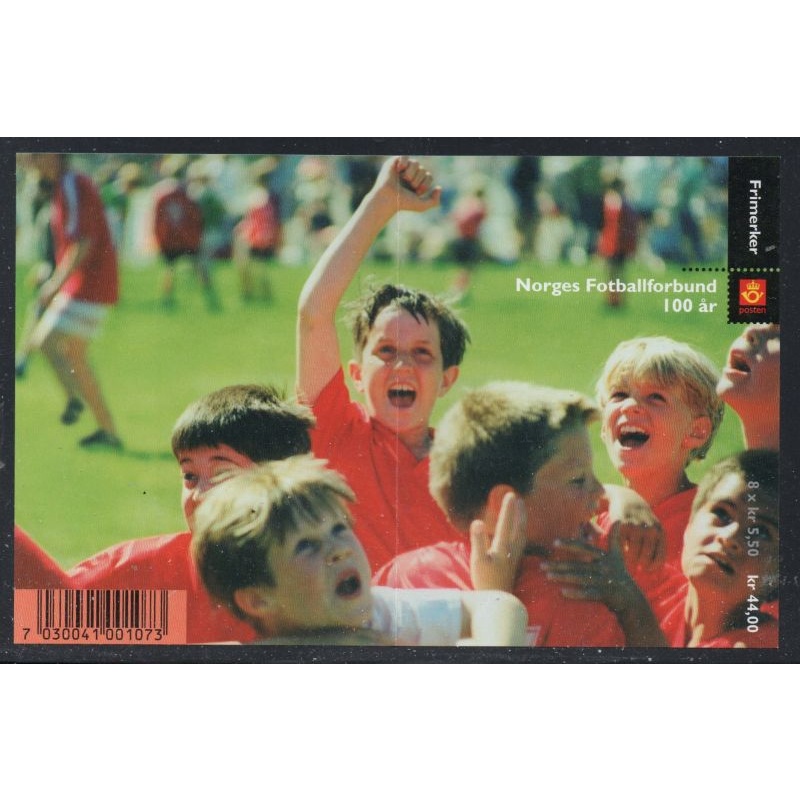 Norway Sc 1331 2002 Soccer Asociation Anniversary stamp booklet mint NH