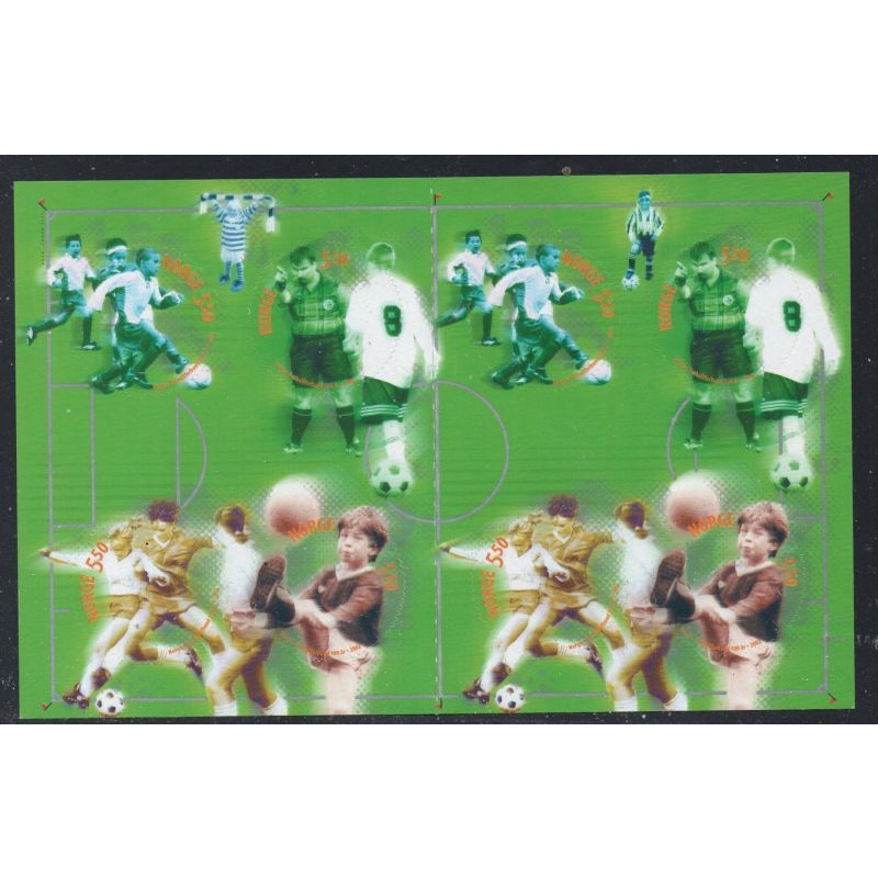Norway Sc 1331 2002 Soccer Asociation Anniversary stamp booklet mint NH