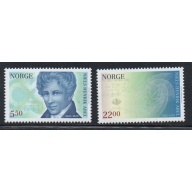 Norway Sc 1332-1333 2002 Niels Abel stamp set mint NH