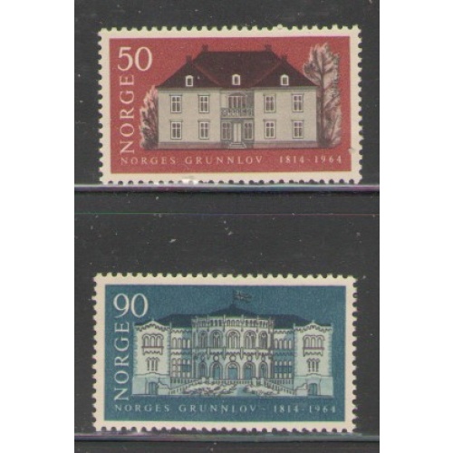 Norway Sc 454-455 1964 Constitution Anniversary stamp set used