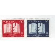 Norway Sc 490-491 1966 Bible Society Anniversary stamp set mint NH