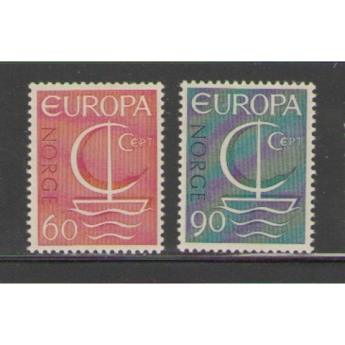 Norway Sc 496-497 1966 Europa stamp set mint NH