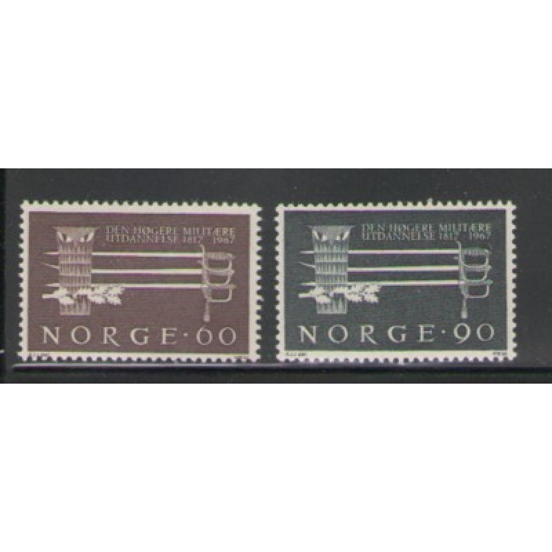 Norway Sc 502-03 1967 Military Training stamp set mint NH