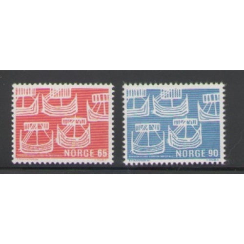 Norway Sc 523-24 1969 Nordic Countries Ships stamp set mint NH