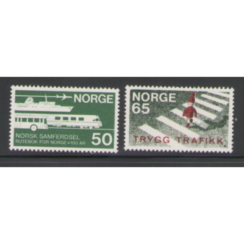 Norway Sc 531-32 1969 Traffic Safety & Communications stamp set mint NH