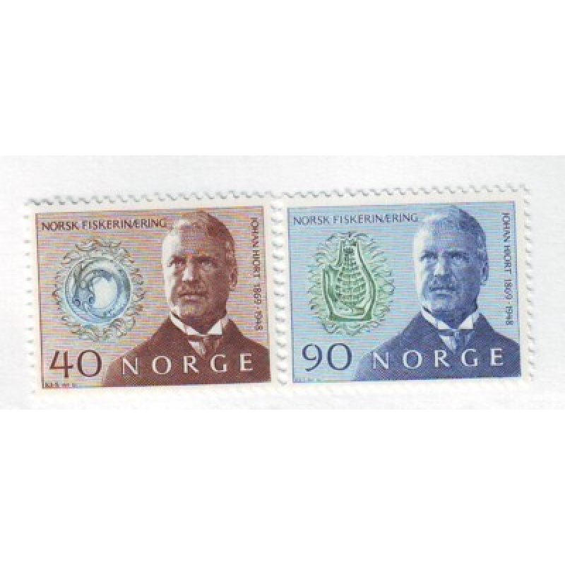 Norway Sc 535-536 1968 Hjort Scientist stamp set mint NH
