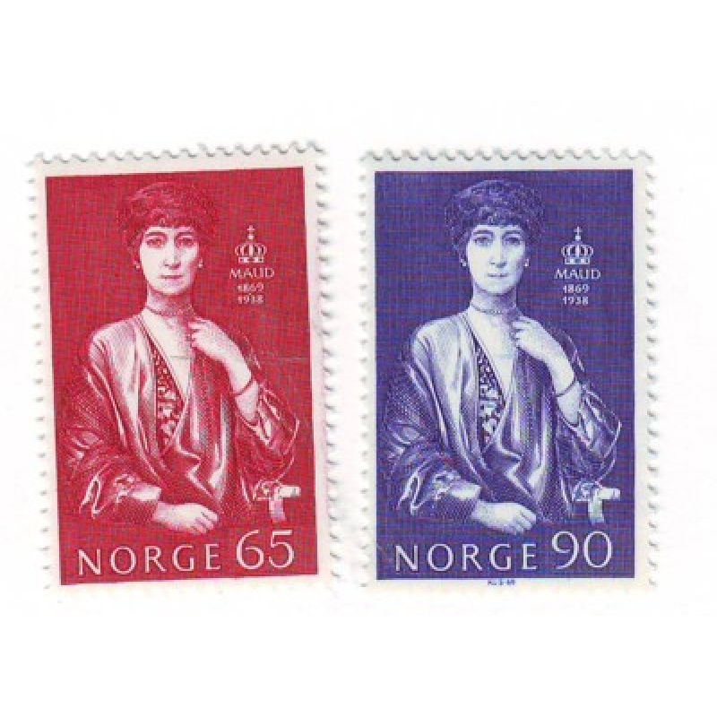 Norway Sc 549-50 1969 Queen Maud stamp set mint NH