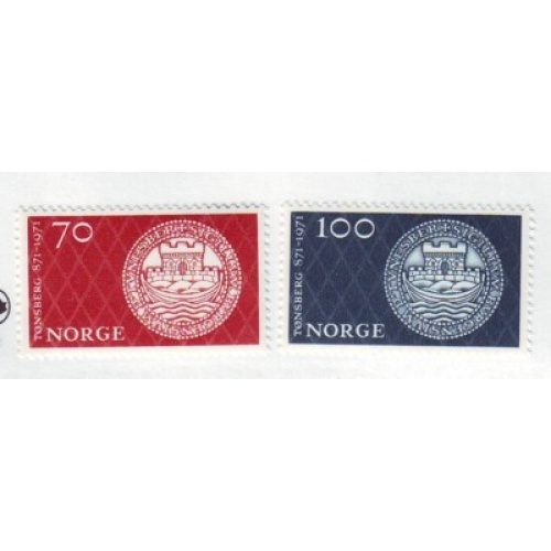 Norway Sc 568-569 1971 Tonsberg 1100th Anniversary stamp set mint NH