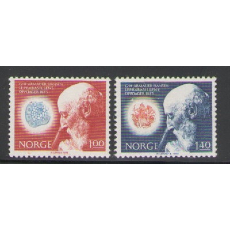 Norway Sc 602-603 1973 Hansen Bacillus  stamp set mint NH