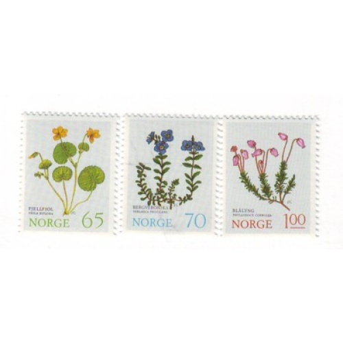 Norway Sc 626-628 1973 Flowers stamp set mint NH