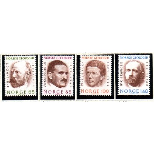 Norway Sc 639-642 1974 Geologists  stamp set mint NH