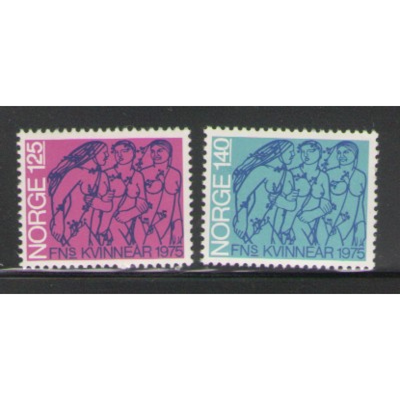 Norway Sc 649-650 1975 International Women's Year stamp set mint NH