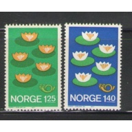Norway Sc 688-89 1977 Water Lilies Nordic Cooperation stamp set mint NH