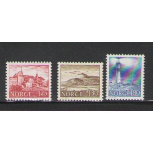 Norway Sc 690-692  1977 Buildings stamp set mint NH