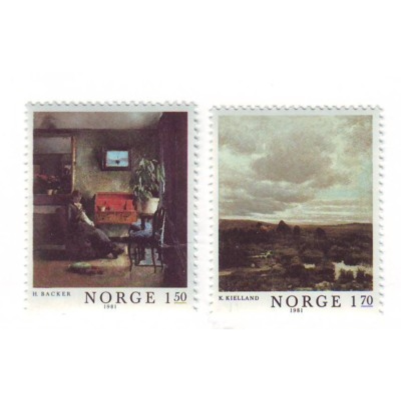 Norway Sc 792-93 1981 Paintings stamp set mint NH