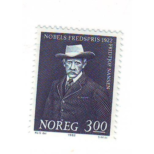 Norway Sc 814 1982 Nansen, Nobel Prize Winner stamp  mint NH