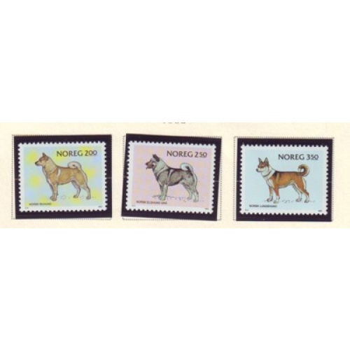 Norway Sc 816-18 1983 Dogs stamp set mint NH