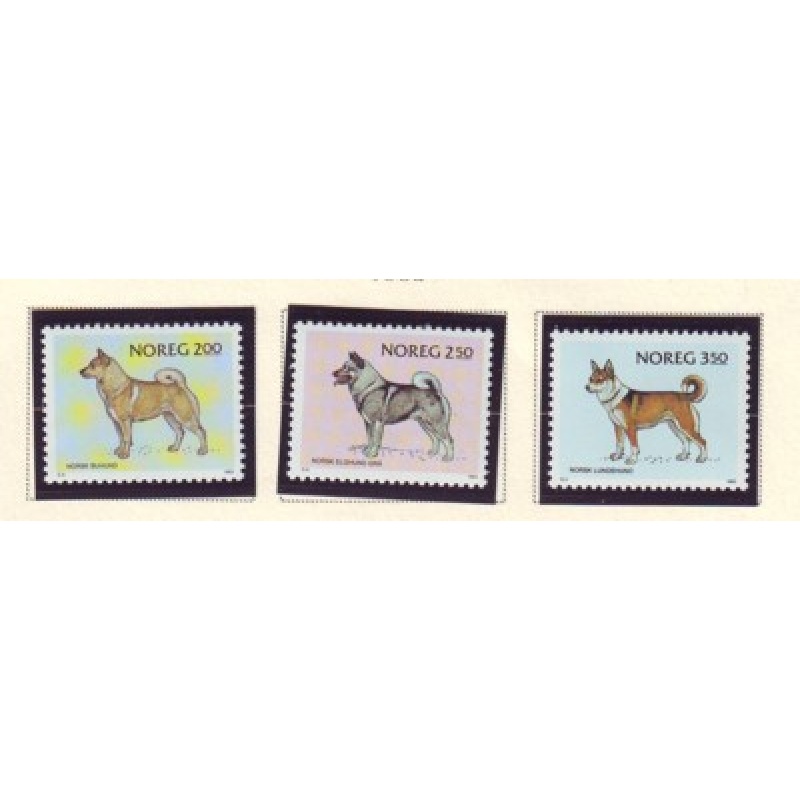 Norway Sc 816-18 1983 Dogs stamp set mint NH