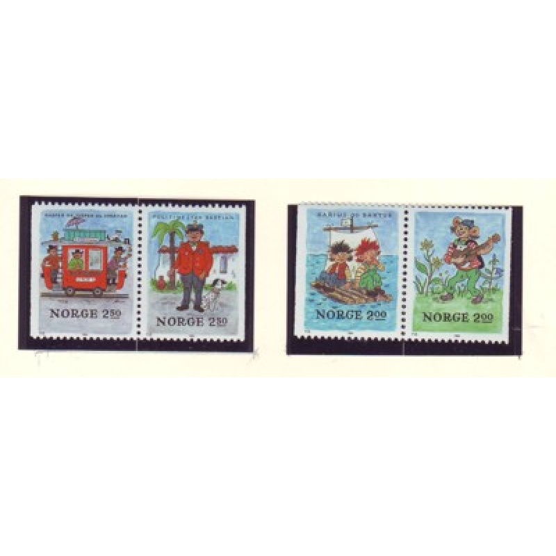 Norway Sc 850-3 1984 Egner Children&#039;s Stories stamp set mint NH
