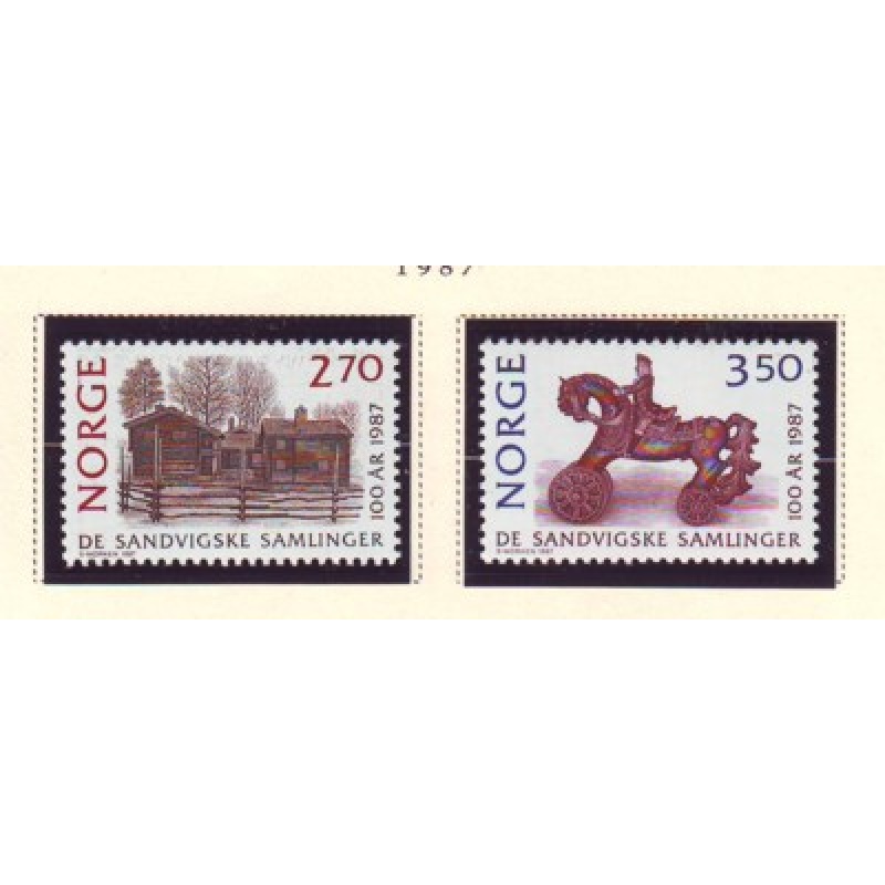 Norway Sc 911-912 1987 Open Air Museum stamp set mint NH