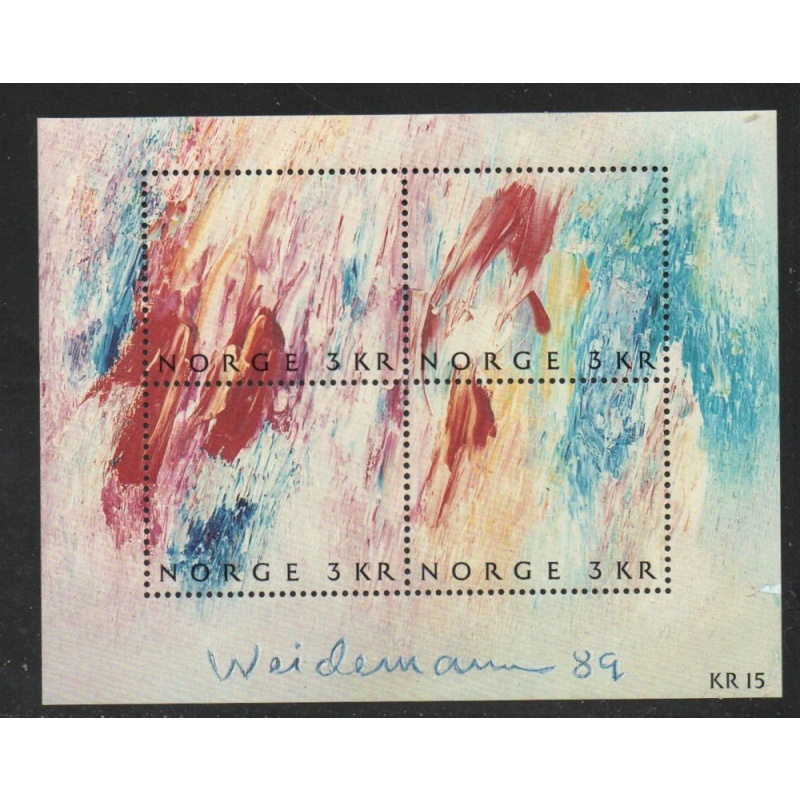 Norway Sc 947 1989 Stamp Day Painting stamp sheet mint NH