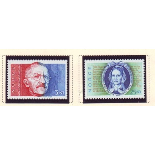 Norway Sc 948-49 1989  Overland & Winsnes stamp set mint NH