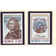 Norway Sc 978-979 1990 300th Anniversary birth of Peter Wessel stamp set  mint NH