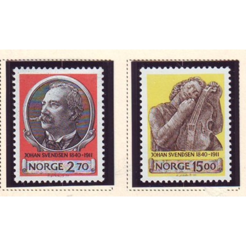 Norway Sc 982-983 1990 Svendsen stamp set mint NH