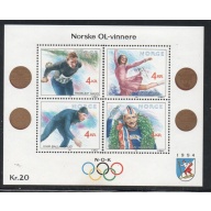 Norway Sc 984 1990 Winter Olympics stamp sheet mint NH