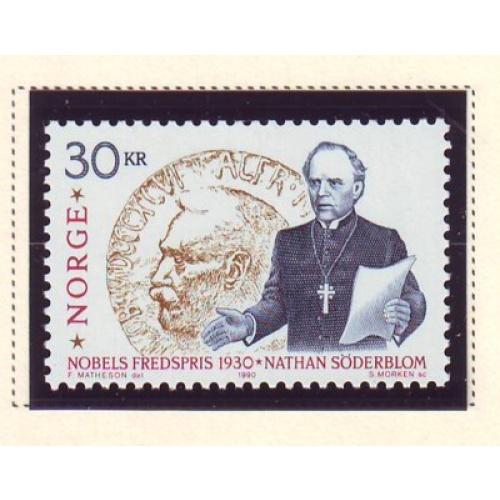 Norway Sc 985 1990 Soderblom Nobel Prize stamp mint NH