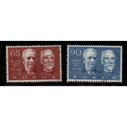 Norway Sc 521-522 1968 Noble Prize Winners stamp set used