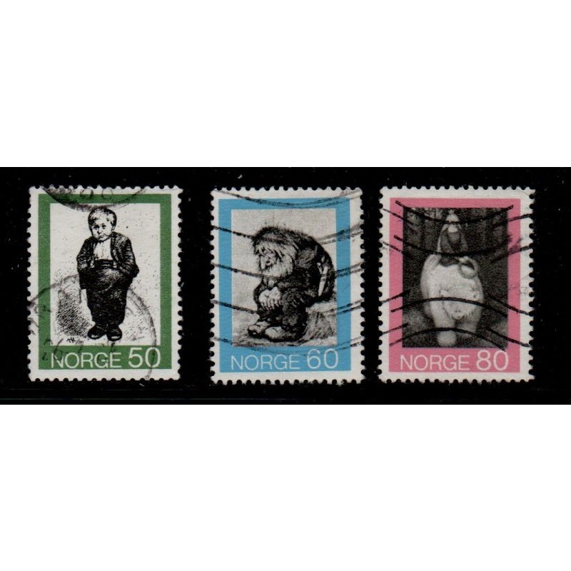 Norway Sc 599-901 1972 Kittelsen Illustrations stamp set used