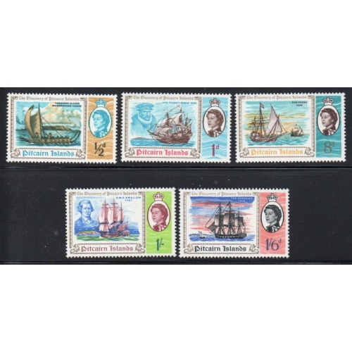 Pitcairn Island Sc 67-71 1967 150th Anniversary of Discovery stamp set mint NH