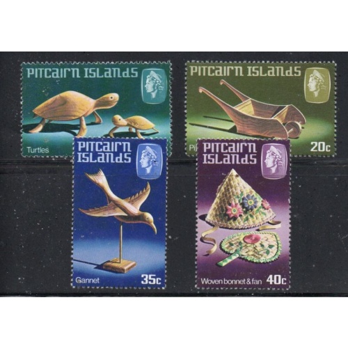 Pitcairn Island Sc 184-187 1980 Handicrafts stamp set mint NH