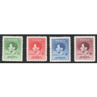 Papua  Sc 118-121 1937 Coronation G VI stamp set mint