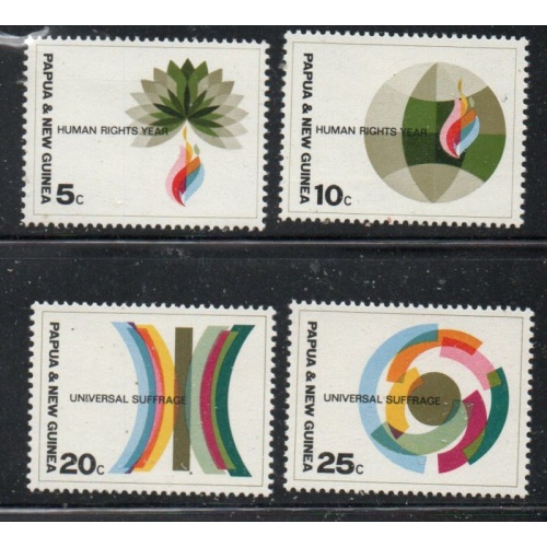Papua New Guinea Sc 261-264 1968 Human Rights stamp set mint NH