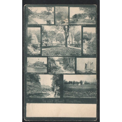 Hamilton Ont B & W PC city views used 1908