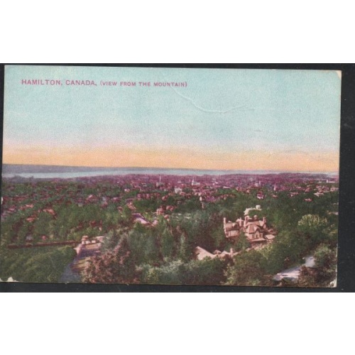Hamilton Canada Colour PC View from the Mountain usued