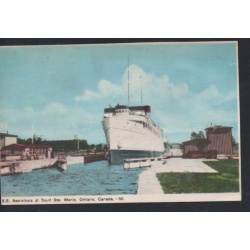 Colour PC  SS Assiniboia at Sault Ste Marie, Ontario unused