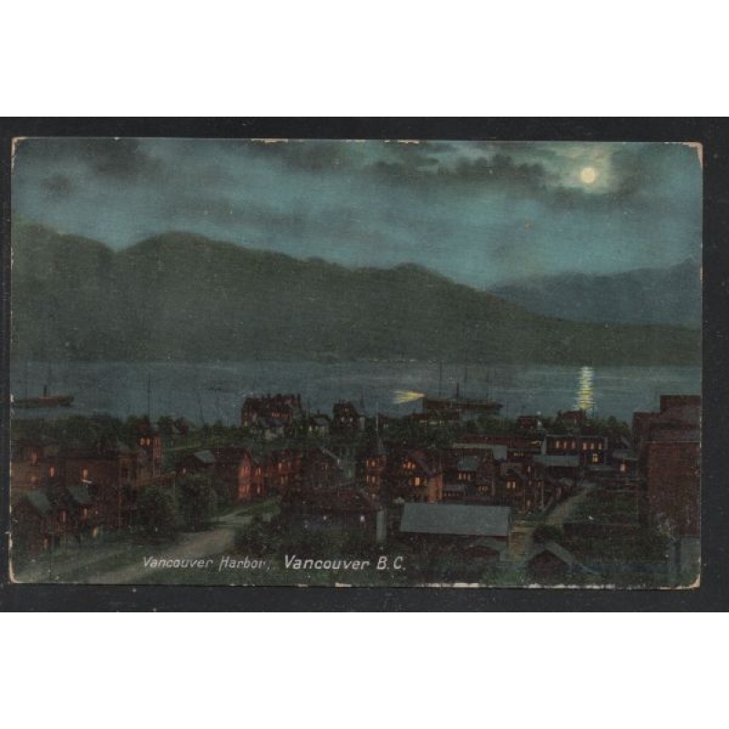 Colour  PC  Night View Vancouver  Vancouver used Edward VII era