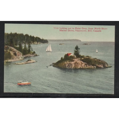 Colour  PC  view to Point Grey from North Shore, Vancouver, B.C. unused