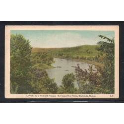 Linen era Colour PC St Francis River Valley, Sherbrooke, Que used to Montreal