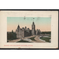 Valentine & Sons Colour Postcard  Parliament Bldg used 1911 to Brooklyn, NY