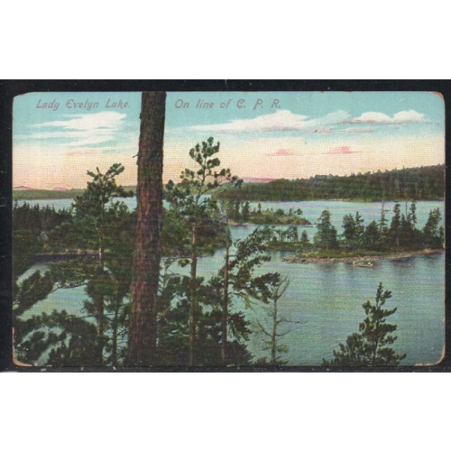 Colour PC Lady Evelyn Lake on Line of CPR, unused