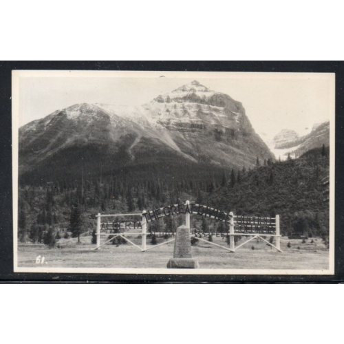 Black & White RPPC  The Great Divide, British Columbia-Alberta unused